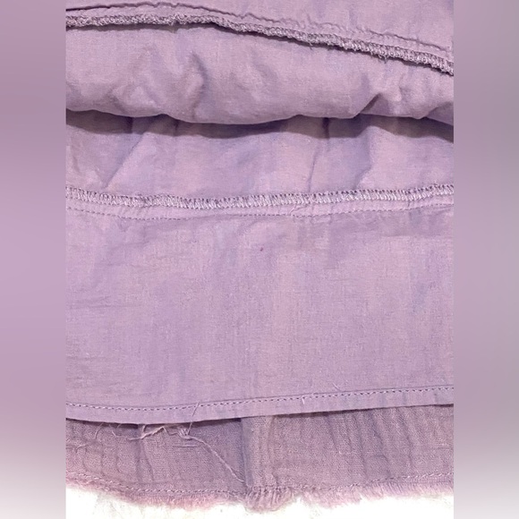 The Impeccable Pig Womens S Solid Lt Purple Classic Ruffle Skirt Boho Preppy - Picture 10 of 10